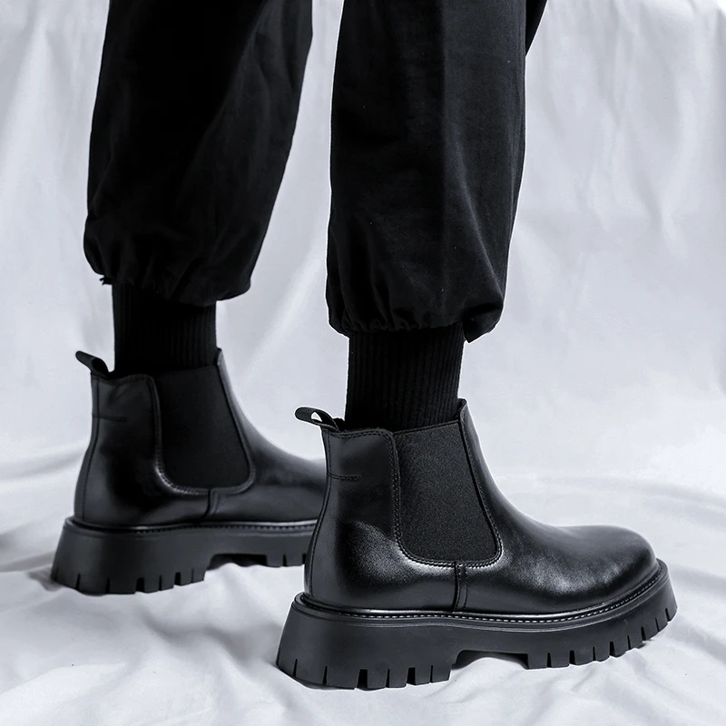 Sewing Nylon - Botas Chelsea, zapatos de caballero de