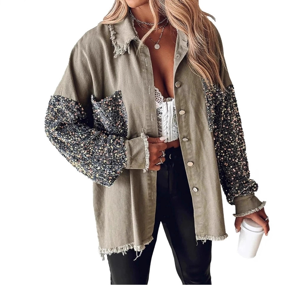 Sewing Jackets - Primavera otoño mujer manga larga chaqueta