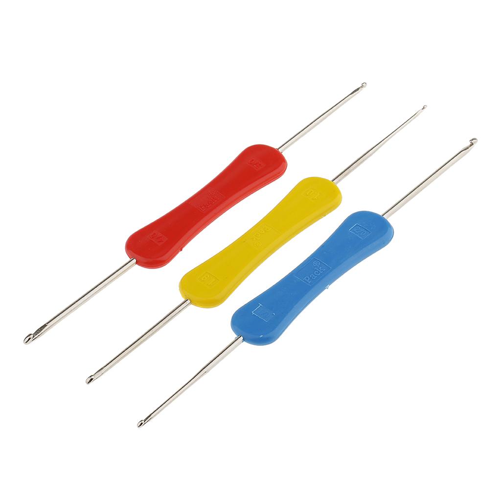 Textile Sewing Kit - 3 ganchos de ganchillo con agarre
