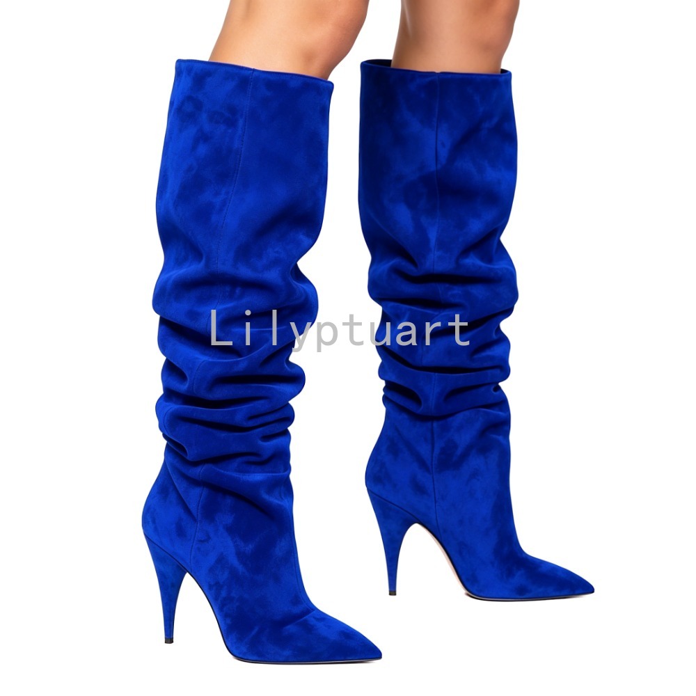Botas Largas de Gamuza Azul pa - Sewing Fleece reseña y precio