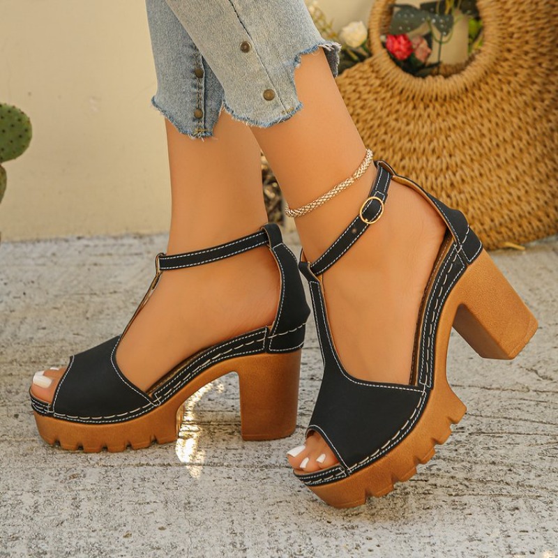 Sandalias de tacón alto retro  - Sewing New reseña y precio
