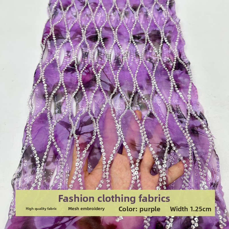 Tela de malla de gasa con bord - Sewing Tie Dye reseña y precio