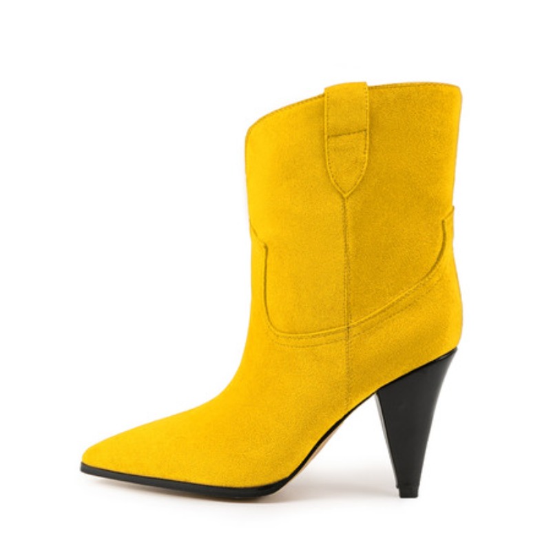 Tacones de punta bicolor, bota - Sewing Fleece reseña y precio