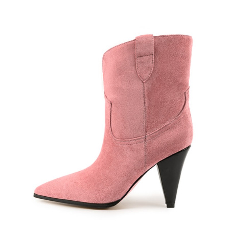 Tacones de punta bicolor, bota - Sewing Fleece reseña y precio